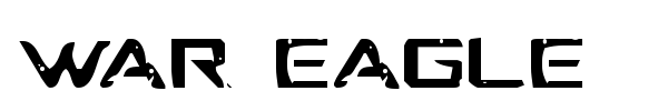 War Eagle font preview