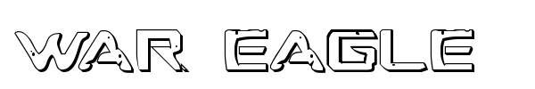 War Eagle font preview