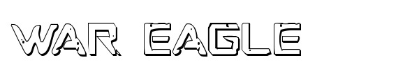 War Eagle font preview