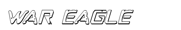 War Eagle font preview