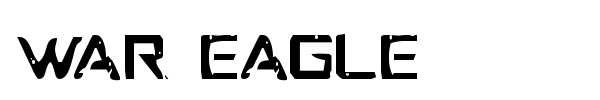 War Eagle font preview
