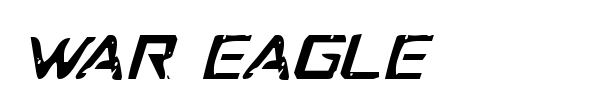 War Eagle font preview