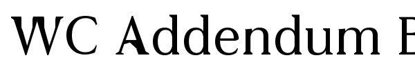 WC Addendum Bta font