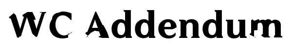 WC Addendum Bta font preview