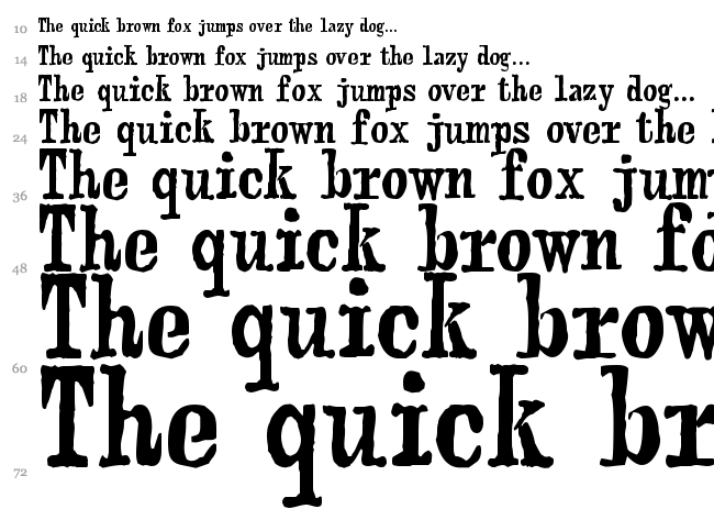 Webster font waterfall