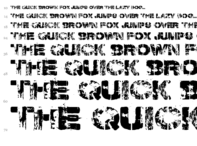 Weekend Warrior font waterfall