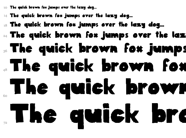 Westfalia Sans font waterfall