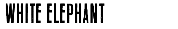 White Elephant font
