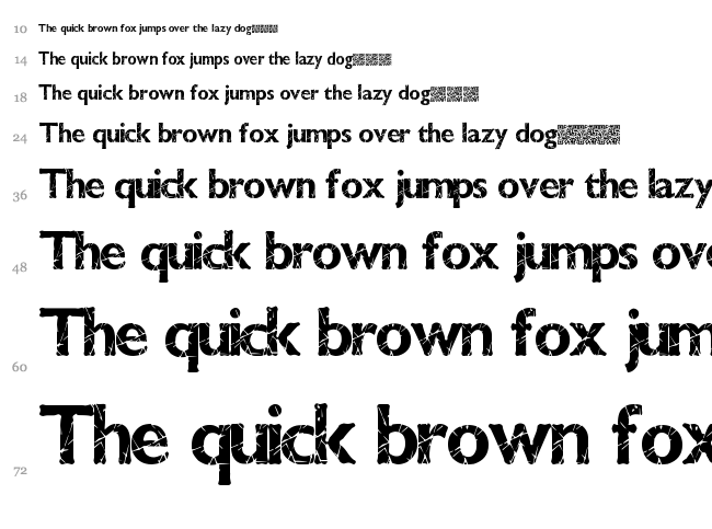 Window Crash font waterfall