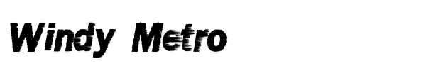 Windy Metro font