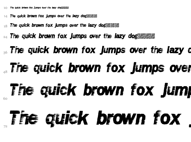 Windy Metro font waterfall