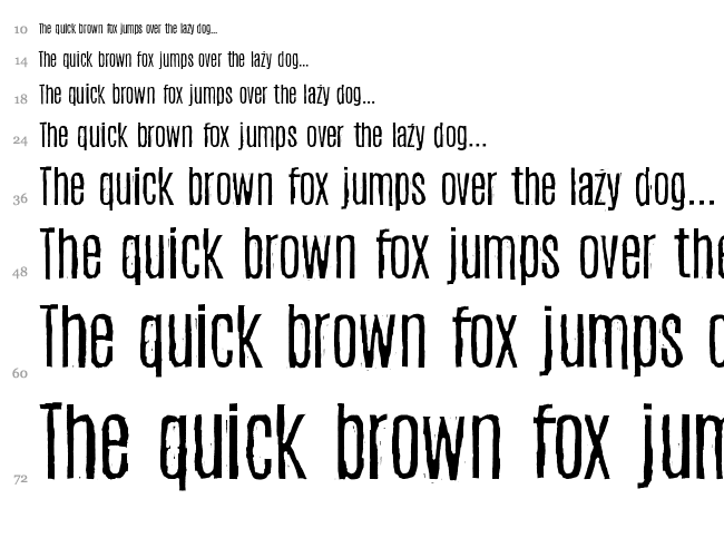 Woodcut font waterfall