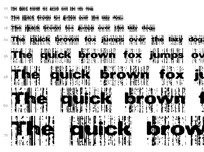 Xerox Malfunction font waterfall