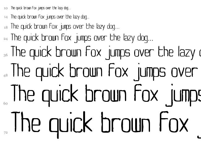Yachting Type font waterfall