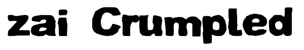 zai Crumpled Paper font