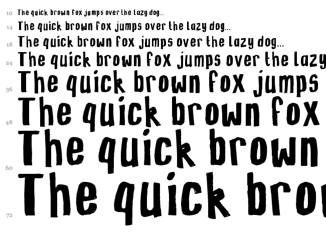 Zinzozo font waterfall