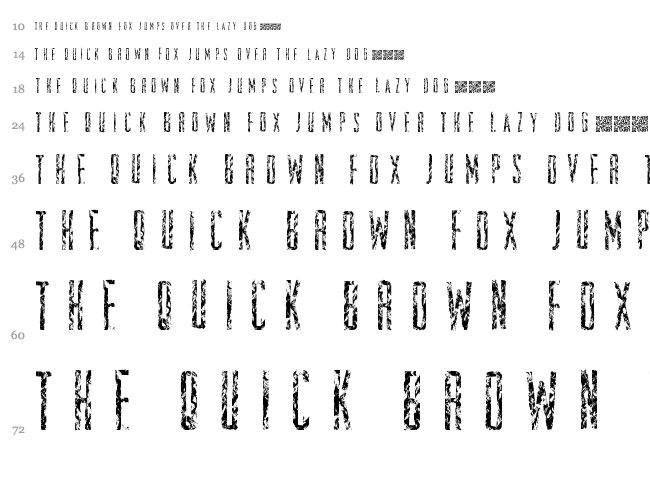 Zombie Story font waterfall