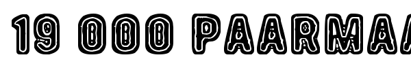 19 000 Paarmaa font