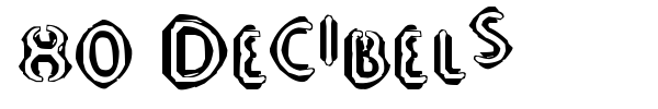 80 Decibels font