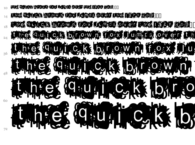 A Damn Mess font waterfall