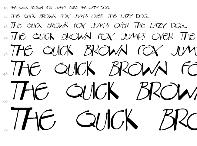 Aberration font waterfall