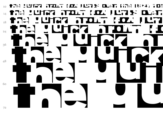 AI Fragment font waterfall