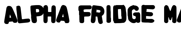 Alpha Fridge Magnets font