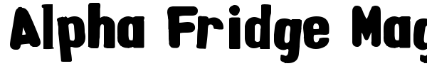 Alpha Fridge Magnets font preview