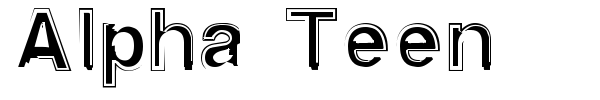 Alpha Teen font