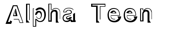 Alpha Teen font preview