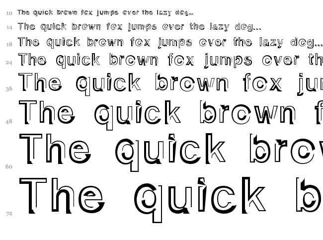 Alpha Teen font waterfall