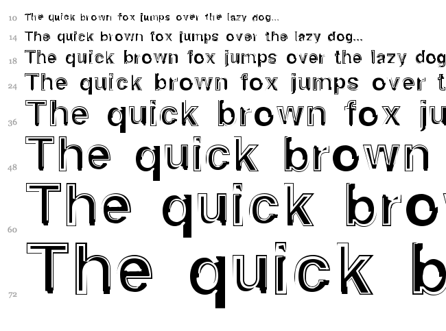 Alpha Teen font waterfall