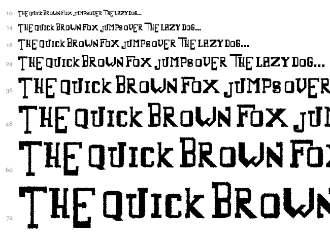 Alternate font waterfall