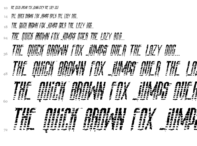 Amaz Stalker font waterfall