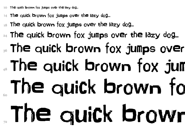 Amsterdrum Grotesk font waterfall