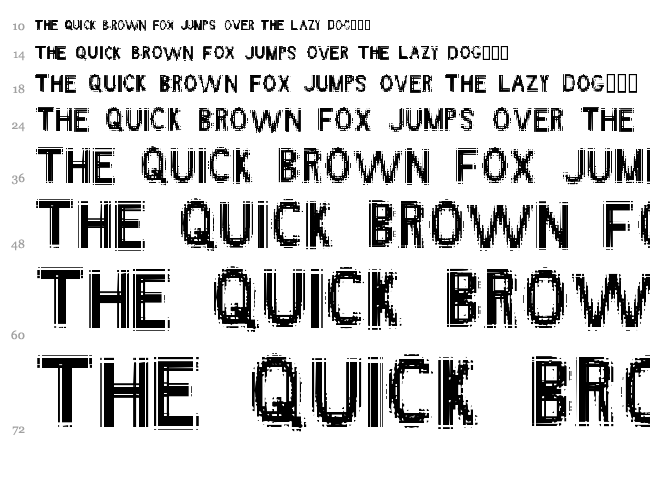 Angstrom font waterfall