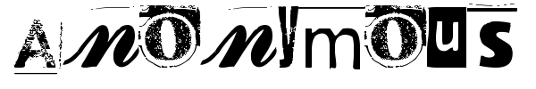 Anonymous Clippings font