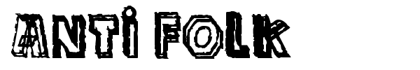 Anti Folk font