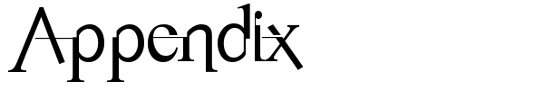 Appendix font
