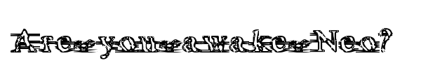Are you awake Neo? font