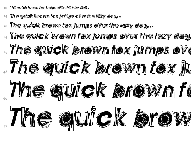 Astigma font waterfall