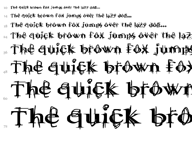 Ball Tongue font waterfall