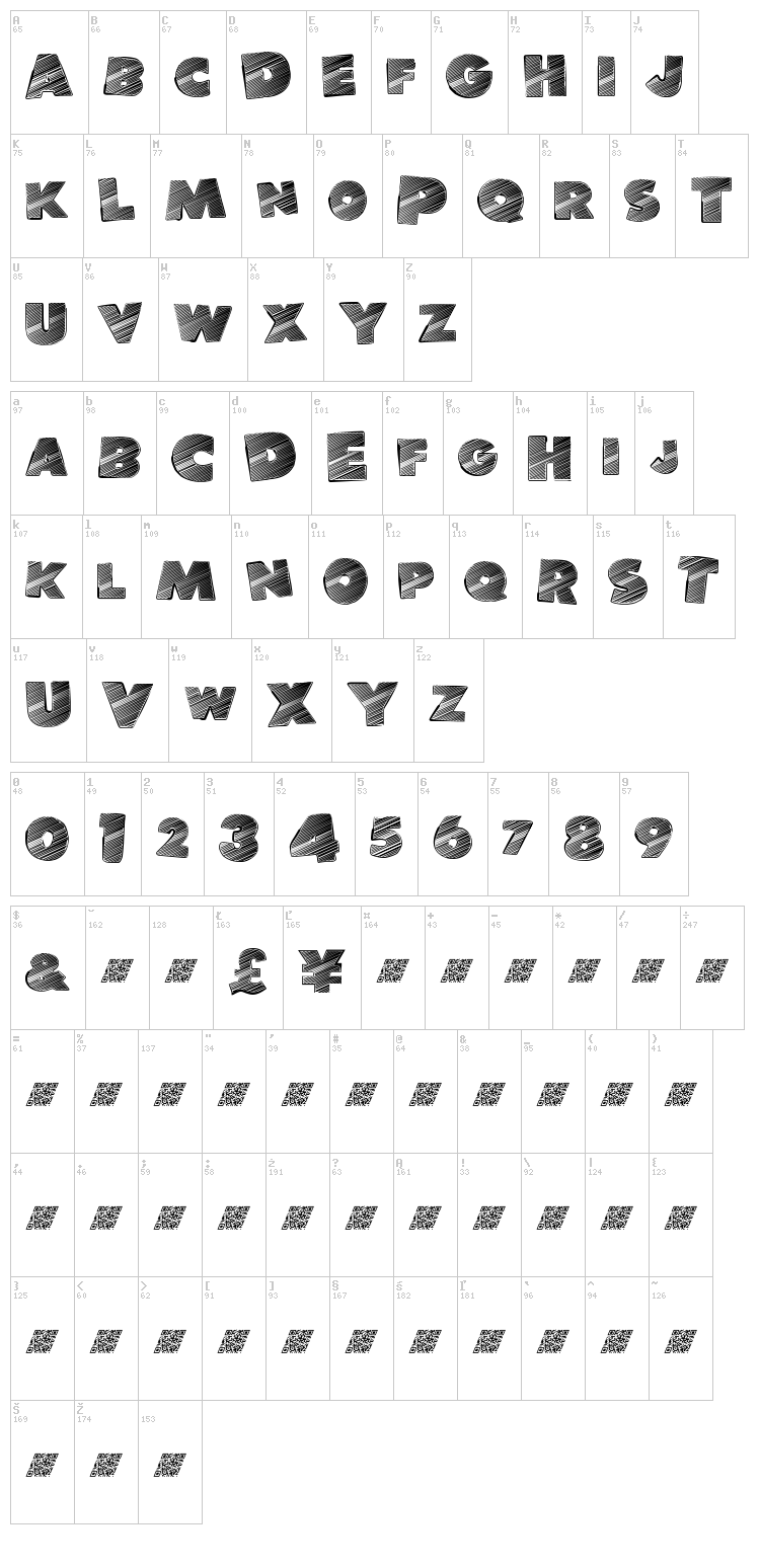 Banlieue Disco font map