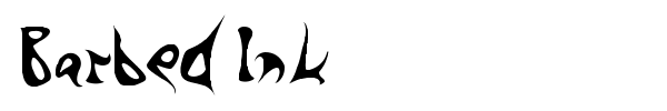 Barbed Ink font