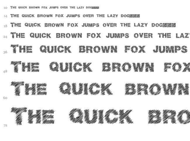Basic Scratch font waterfall