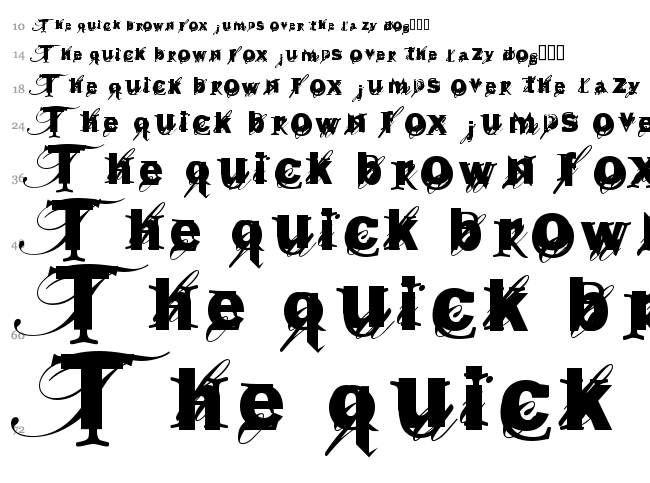Beast font waterfall