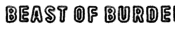 Beast Of Burden font