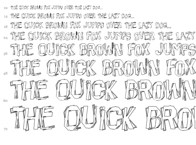 Beatnik Hayseed font waterfall
