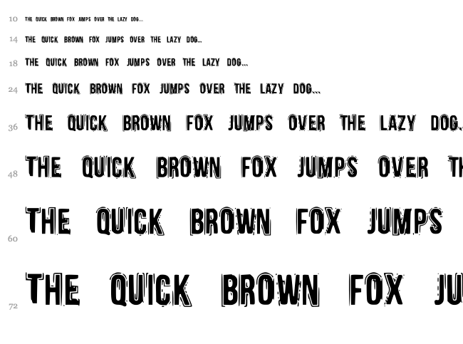 Beboline font waterfall