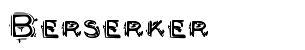 Berserker font preview
